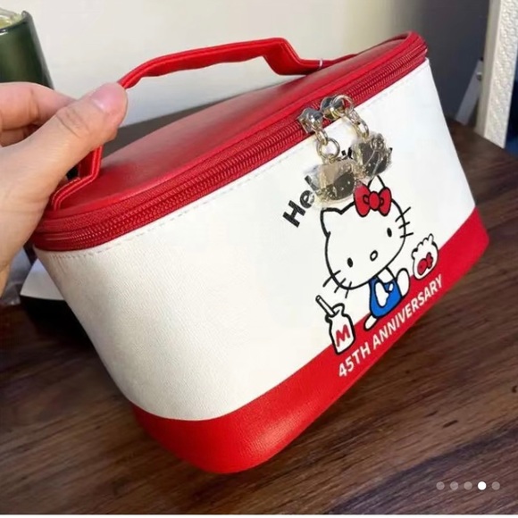 New Hello Kitty Cosmetic Case 45th Anniversary - Picture 11 of 12
